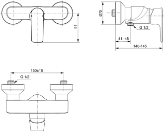Ideal Standard CONNECT Air A7032AA  sprchová baterie