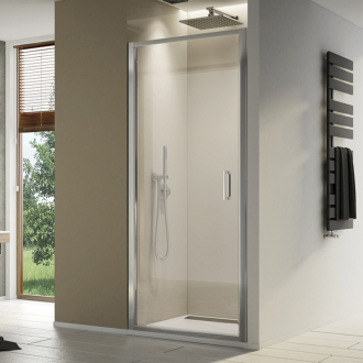 RONAL TOP LINE S Jednokřídlé dveře matný elox čiré TLSP0900107