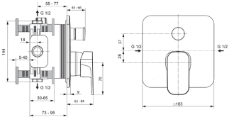 Ideal Standard TONIC II A6340AA  vanová baterie podomítková