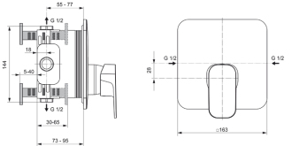 Ideal Standard TONIC II A6339AA  sprchová baterie podomítková