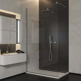 RONAL WALK-IN EASY Pevná stěna samostatná s profilem aluchrom čiré STR4PX1005007