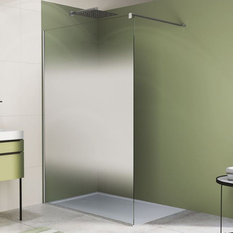 RONAL WALK-IN EASY Pevná stěna samostatná s vyrovnávacím profilem aluchrom STR4P0805068