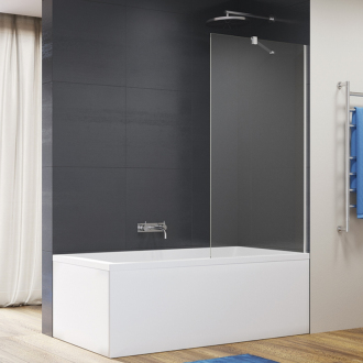 RONAL EASY Pevná vanová zástěna aluchrom čiré STR4P6BSM25007