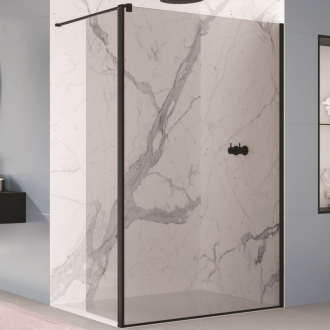 RONAL WALK-IN EASY Montážní set BTE2-krátká otočná stěna, černá mat šedá BTE204200620