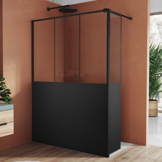 RONAL WALK-IN EASY Montážní set BTE2-krátká otoč.stěna, vpravo černá mat BTE2R04200669