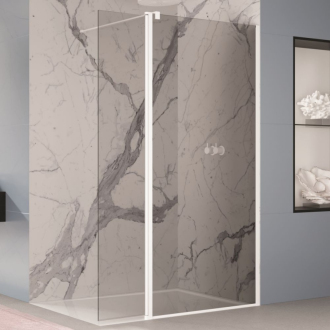 RONAL WALK-IN EASY Montážní set BTE3-krátká otočná stěna, bílá mat šedá BTE304060920