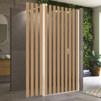 RONAL WALK-IN EASY Montážní set BTE3 -krátká otočná stěna ve 180° bílá mat BTE304060982