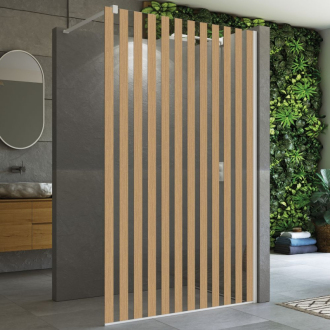 RONAL WALK-IN EASY Pevná stěna samostatná s vyrovnávacím profilem bílá mat STR4P1000982