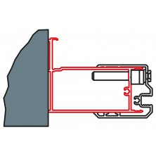 SANSWISS SWING-LINE, SWING-LINE F Profil k rozšíření dveří, o 25mm, aluchrom ACSL1.50.1948