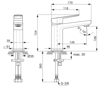 Ideal Standard TONIC II A6327AA umyvadlová baterie bez výpusti