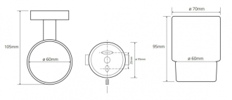 BEMETA NEO sklenka sklo satin, 104110015, nerez mat