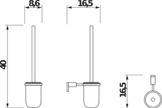 JIKA Basic WC souprava chrom H3843A10040001