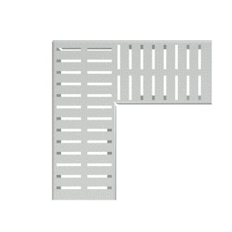 ALCA  ADZ-R122R Rošt pro drenážní žlab rohový 100 mm, pozinkovaná ocel
