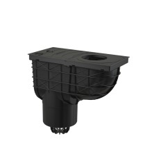 ALCA  AGV2 Univerzální lapač střešních splavenin 300×155/125 mm přímý, černá