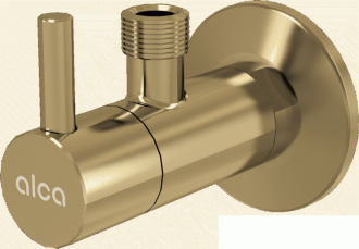 ALCA  ARV001-G-B "Ventil rohový s filtrem 1/2""×3/8"", GOLD-kartáčovaný mat"