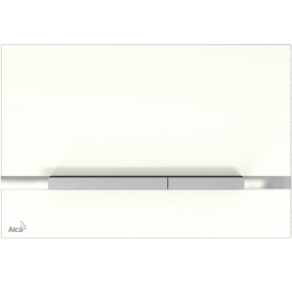 ALCA  STRIPE-GL1200 Ovládací tlačítko pro předstěnové instalační systémy, sklo-bílá