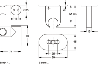 Ideal Standard IDEALRAIN PRO B9846AA držák sprchy pevný,chrom