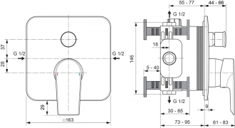 Ideal Standard EDGE A7124AA vanová podomítková   baterie
