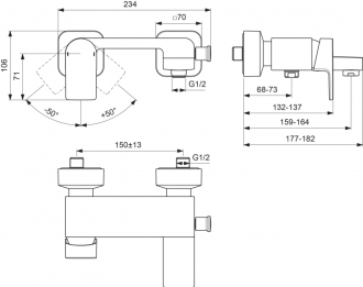 Ideal Standard EDGE A7121AA vanová baterie