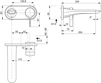 Ideal Standard MELANGE A 5591 AA baterie umyvadlová podomítková baterie