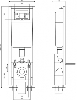 Ideal Standard Podomítkový modul pro závěsné WC instalovaný do podlahy  W370767