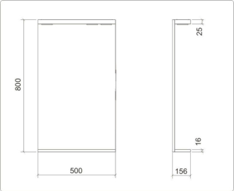 PRO zrcadlo 50x80 s LED osvětlením IP44 PROZRCK50IP