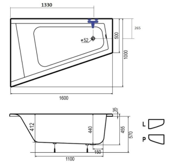 Vana Idea PLUS 160/100 Pravá bez nohou ID1600PPLUS