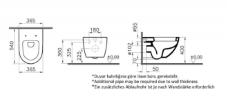 SENTO/SHIFT závěsné WC RIM-EX RN010REX