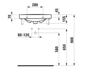 LAUFEN PRO NORDIC umyvadlo 56x42 1095.5.000.104.1