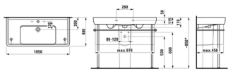 LAUFEN PRO A umyvadlo s otvorem 105x48 H8139580001041