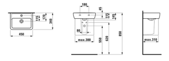 LAUFEN PRO A umyvátko s otvorem 45x34 H8119510001041