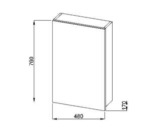 JIKA Deep H4541614343401 Zrcadlová škříň 50cm jasan