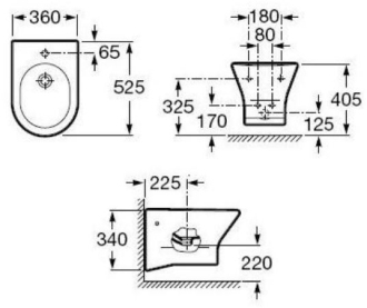 ROCA NEXO bidet závěsný 7.3576.4.500.0