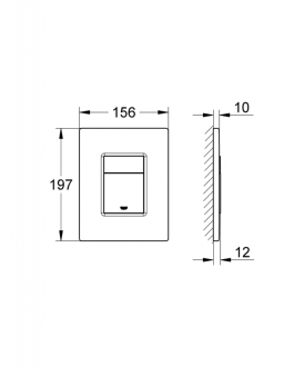 GROHE COSMO ovládací tlačítko 38732SH0 bílá