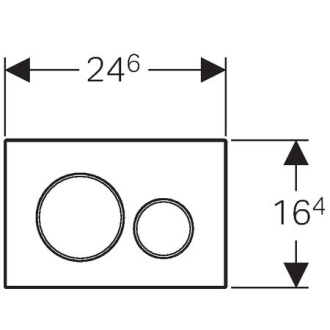 GEBERIT ovládací tlačítko SIGMA 20 mat/lesk/mat chrom 115.882.KN.1