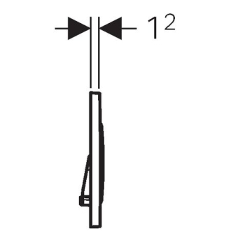 GEBERIT ovládací tlačítko SIGMA 20 mat/lesk/mat chrom 115.882.KN.1