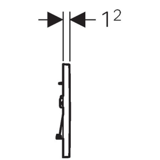 GEBERIT ovládací tlačítko SIGMA 30 mat/lesk/mat 115.883.KN.1