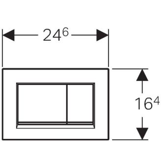 GEBERIT ovládací tlačítko SIGMA 30 mat/lesk/mat 115.883.KN.1