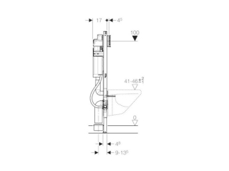 GEBERIT Duofix prvek pro závěsné WC pro tělesně postižené 111.350.00.5