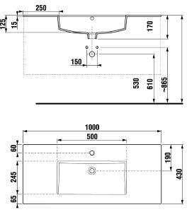JIKA Cube skříňka 2zás+umyv.100 bílá, úchytky antracit H4536521763001