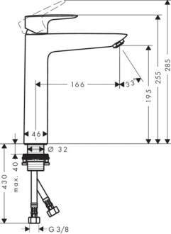 Hansgrohe HG248 / MY SPORT umyvadlová baterie bez výpusti SIKOBHGMS285