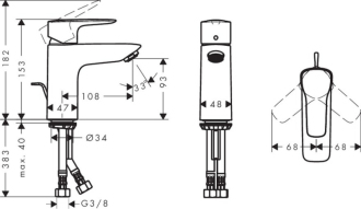 Hansgrohe HG248 / MY SPORT umyvadlová s výpustí  SIKOBHGMS275M