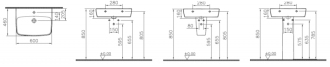 SHIFT NEW umyvadlo 60cm na desku 7077-003-0973