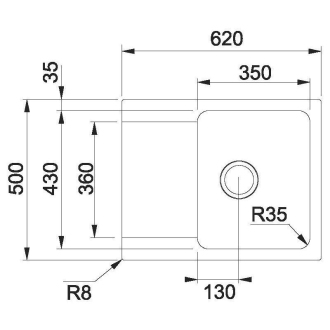 Franke OID 611-62 černá+Samoa 114.0323.792