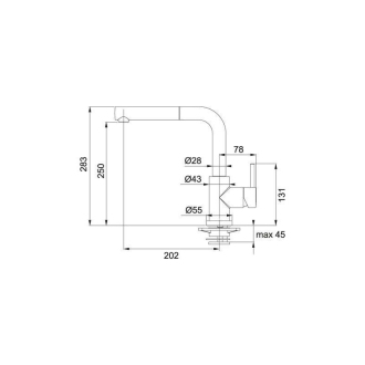 Franke OID 611-78 šedá+FN 0147.031 114.0426.214