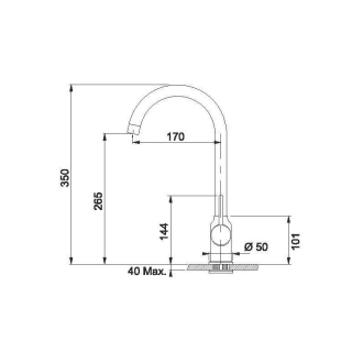 Franke OID 611-78 černá+FP 9000.071 114.0366.039