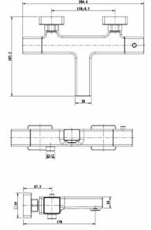 OPTIMA termostatická van.bat. zaoblená SIKOBST222Z