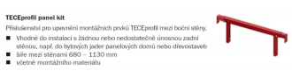TECE modul do sádrokar+vložka+tlačítko+vzpěra 9.300.302+VLOZKAWC+9.240.700 TEPROFILBAR