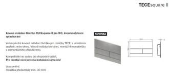 TECE tlačítko Square II broušená NRZ 9.240.830
