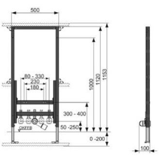 TECEprofil modul pro bidet do sádrok. 9.330.000